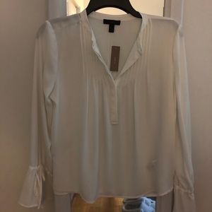 J. Crew Formal White Blouse
